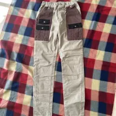 WASK 160size ベージュ ポケット付き ロングパンツ