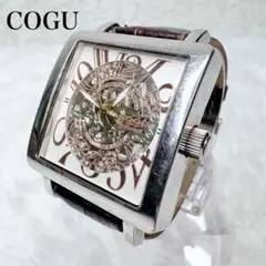 COGU コグ　自動巻き 腕時計 スケルトン スクエア レザー　裏スケのサムネイル