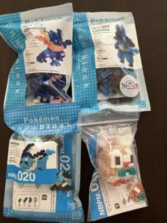 【まとめ売り】ナノブロック　ポケモン　４点セット　※パーツ不足の可能性あり