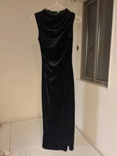 H&M DIVIDED ベロア キャミワンピース ブラック XS