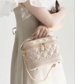 キルティング2WAYバニティバッグ