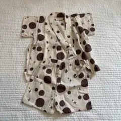 キッズ 水玉模様 甚平 90センチ