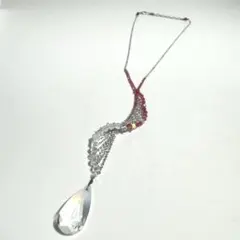 Q*M様 【美品】Swarovski スワロフスキー レッド クリスタル ネック
