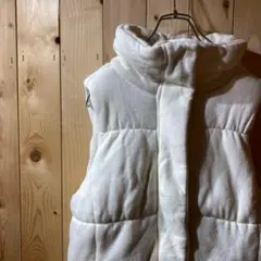 ss2381 GAP ギャップ 中綿 ダウンベスト 白 XS レディースのサムネイル