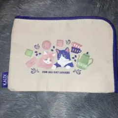 KALDI カルディ 猫 ポーチ FOR ALL CAT LOVERS
