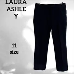 【LAURA ASHLEY】(11)ストレッチパンツ ネイビー きれいめ チノ風