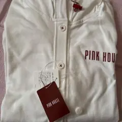 新品未使用　ピンクハウス　ロゴプリントフード付きカーディガン