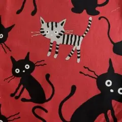 ■CoCoLand ≪大きい猫ちゃん≫オックス生地/黒猫柄 /キャット