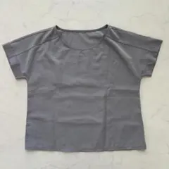 【美品】anyFAM ブラウス フレンチ袖 グレー M（D873）のサムネイル