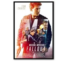 【フレーム付-黒-】映画ポスター ミッションインポッシブル FO US版mi51