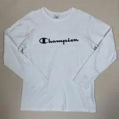 Champion チャンピオン ロンT 長袖シャツ ホワイト ロゴプリント LL