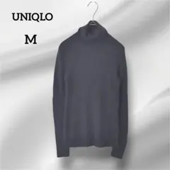 ユニクロ　 タートルネック セーター　ブラック シンプル　カジュアル　M