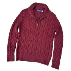 【近年美品✨】ポロラルフローレン ケーブルニット ドライバーズニット 刺繍ポニー