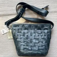 ダコタ Dakota ケベック 本革 メッシュ ショルダーバッグ ブルー