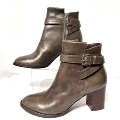 美品✨【DIANA】ダイアナ ショートブーツ サイドジップ ブラウン 22.5㎝