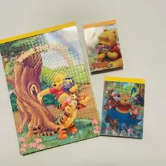 当時物　プーさん メモセット ディズニー　平成レトロ　レア　3点まとめ　シール