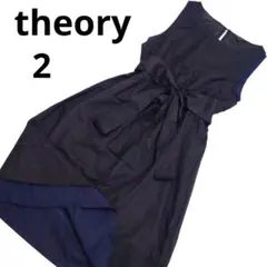 theory く ノースリーブ ひざ丈 ワンピース M相当