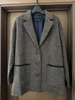【新品】INDIVI チェック柄 テーラードジャケット コート38