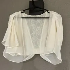 ホワイト シフォン ケープ