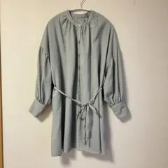 イング　ミントグリーン　シャツチュニック