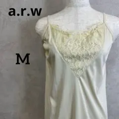 アロー a.r.w　レース切替 キャミワンピース アイボリー M レディース