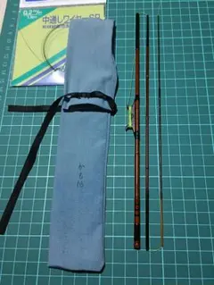 かも作　中通しタナゴ竿 8寸元 3本継 2尺1寸（64cm）梨地塗り タナゴ竿 かも作 中通し八寸元三本継ぎ 64㎝ 梨地塗り - メルカリ