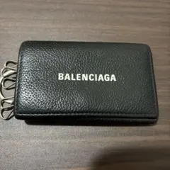BALENCIAGA ブラック レザー キーケース - メルカリ