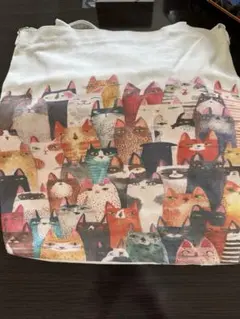 猫柄トートバッグ（約33cm✖️33cmマチ5cm）