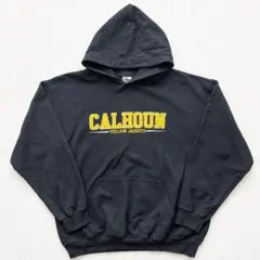 GILDAN CALHOUN カレッジプリント パーカー 黒 L 古着