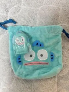 サンリオ　ハンギョドン　ガチャ　巾着　顔ハメキーホルダー
