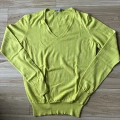 UNIQLO Vネックセーター ライムグリーン M