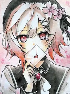 魔法少女ノ魔女裁判 まのさば 桜羽エマ 手描きイラスト