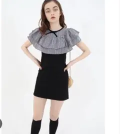 【新品】エピヌ épine ダブルフリルリボンワンピース