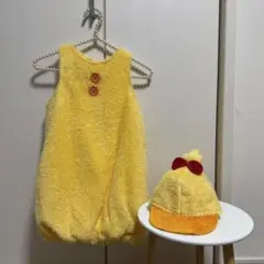 ひよこコスチューム（黄色） 帽子つき 120cm イースター コスプレ