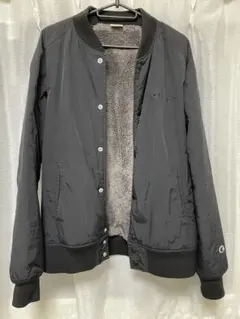 Champion ブラック ナイロンジャケット M ボアジャケット