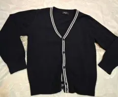 フォーマル.教室☆COMME CA ISM 120A☆紺よりの黒 カーディガン