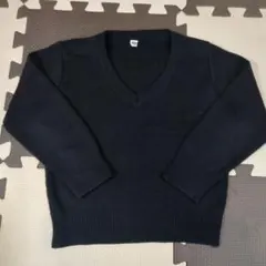 Vネック ニット セーター 100 ブラック