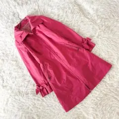 《アナイ》 (36) ジップスプリングコート リボン 日本製 大人可愛い 春秋