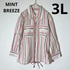 【極美品】MINT BREEZE サイズ15(3L)シャツ　ピンクのサムネイル