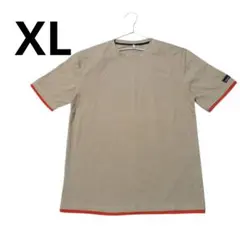 PURURITE カーキ Tシャツ 重ね着風 カジュアル XL