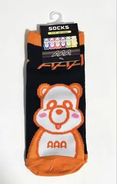 AAA え〜パンダ　靴下　橙　ソックスのサムネイル