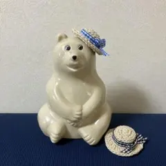しろくま貯金箱 ベレー帽・花びらつけ襟2点セット☆カフェオレ - メルカリ