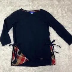 BLUELABEL CRESTBRIDGE 七分セーター紺 38