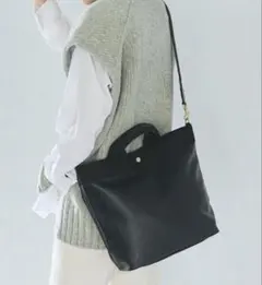 breath TOPKAPI リプル　トートバッグ　2WAY ネオレザー　黒のサムネイル