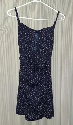 ネイビー花柄キャミワンピース M