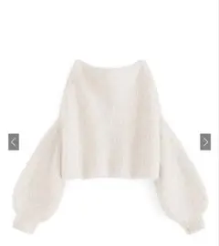 オフショルダーシャギーニットトップス［dr664］