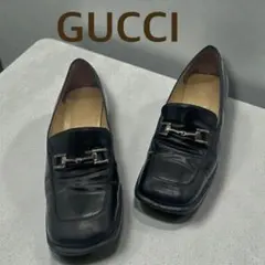 GUCCI グッチ ホースビット レザーパンプス 22.5cm黒 ヒール5cm
