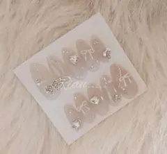 量産型 韓国 y2k ワンホン バレリーナ フレンチガーリー ネイルチップ