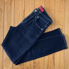 【美品】レッドカード 26403HR ハイライズスリムテーパードデニム 22 紺