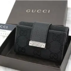 新品未使用品　箱付き　GUCCI グッチ　キーケース　レザー　シェリーライン 楽天市場】GUCCI グッチ シェリーライン 6連キーケース レザー